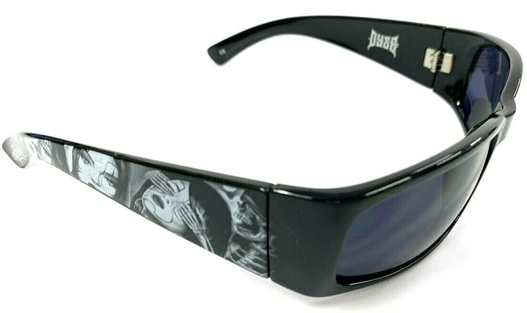 DYSE ONE Authentic Shades Rules No Evil Payasa Skeleton Black Sunglasses California Lowrider Style