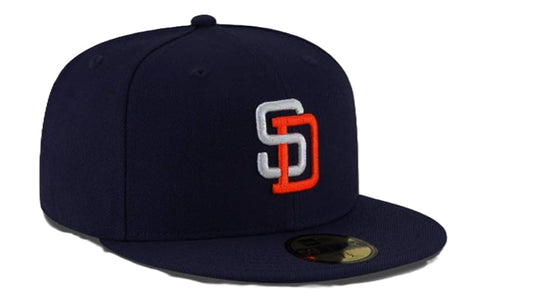 New Era Authentic Padres Navy 1991 Cooperstown Fitted Hat Cap 59Fifty (7 3/8)
