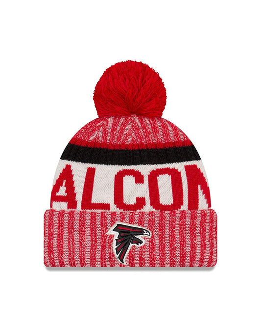 New Era Authentic Falcons Cold Weather Beanie Cap Hat One Size Fit Most Salute to Service Classic Throwback Atlanta (Sideline 17 Reverse) Black