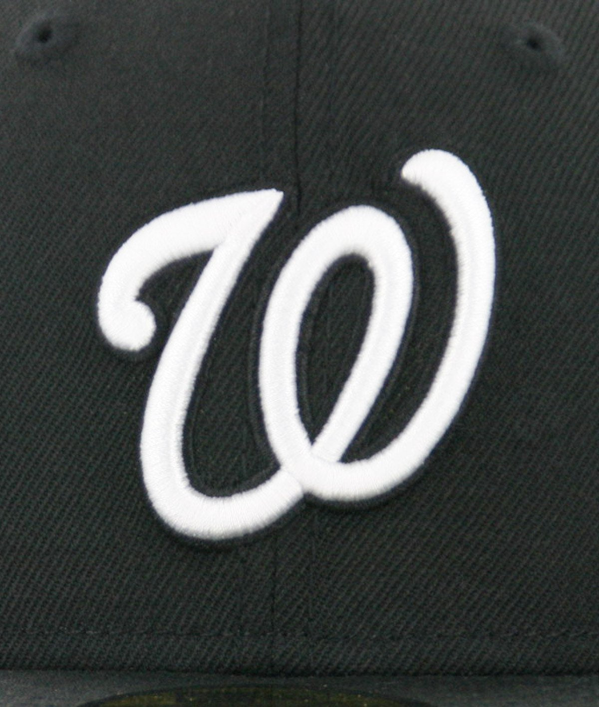 New Era Washington Nationals BK WH BK Fitted Hat (Black/White) Men's 59Fifty Cap