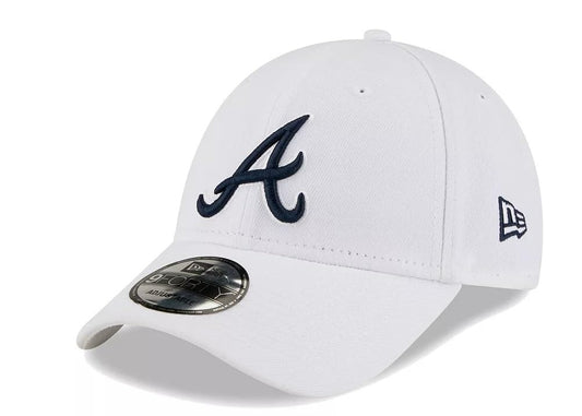 New Era Men's White Atlanta Braves League II 9FORTY Adjustable Hat White/Navy