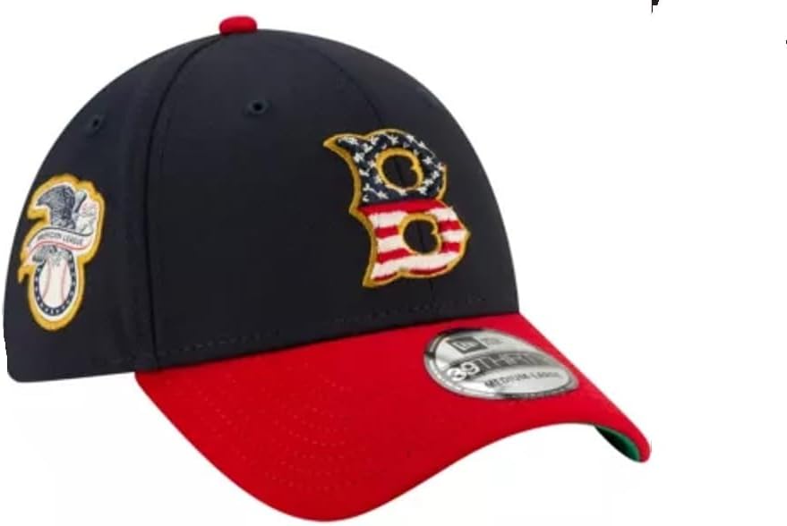New Era Men's Boston Red Sox 39Thirty 2019 4th of July Stretch Flex Fit Hat