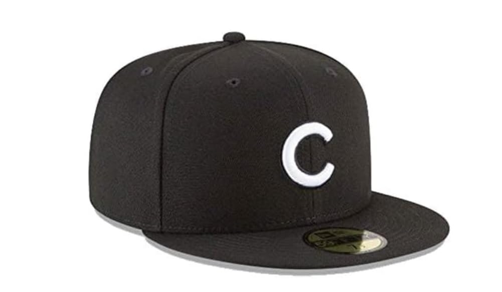 New Era 59Fifty Hat MLB Basic Chicago Cubs Black/White Fitted Baseball Cap (US, Numeric, 7 1/2, Black/White)
