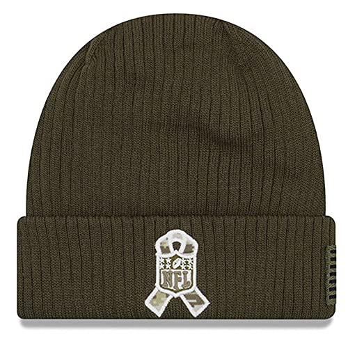 New Era Authentic Collection Rams Sideline Cold Weather Cuffed Knit Beanie Skully Cap Hat One Size Fit Most (Salute to Service) Blue