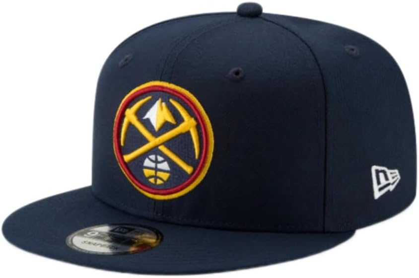 New Era Men's 70556855 9Fifty Denver Nuggets OTC Snapback Adjustable Hat Cap - Navy