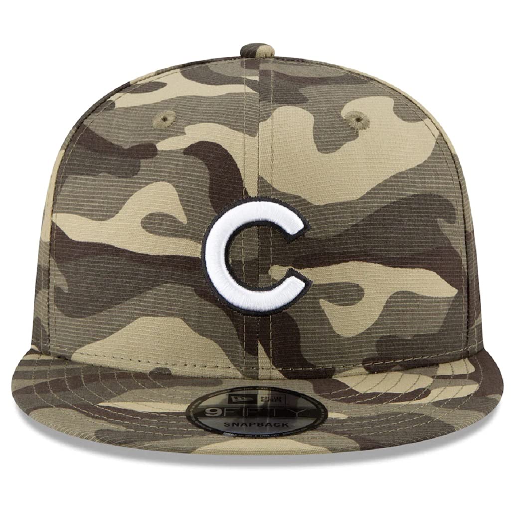 New Era 2021 MLB Armed Forces Day 9Fifty 950 Snapback Adjustable Hat - Camo (Chicago Cubs)