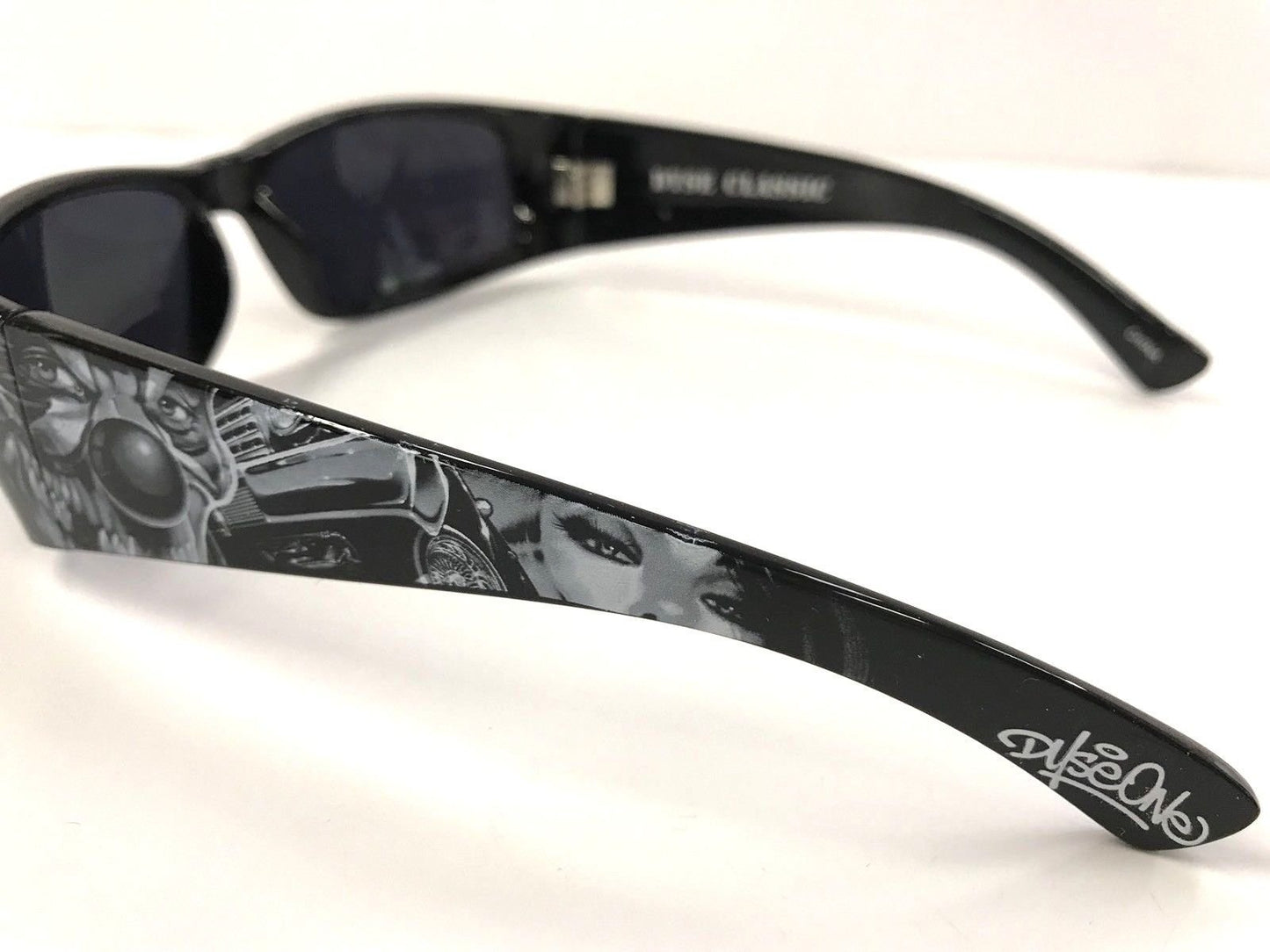 Authentic Dyse One Shades Scary Clown Car Payaso Black Sunglasses California Lowrider Style