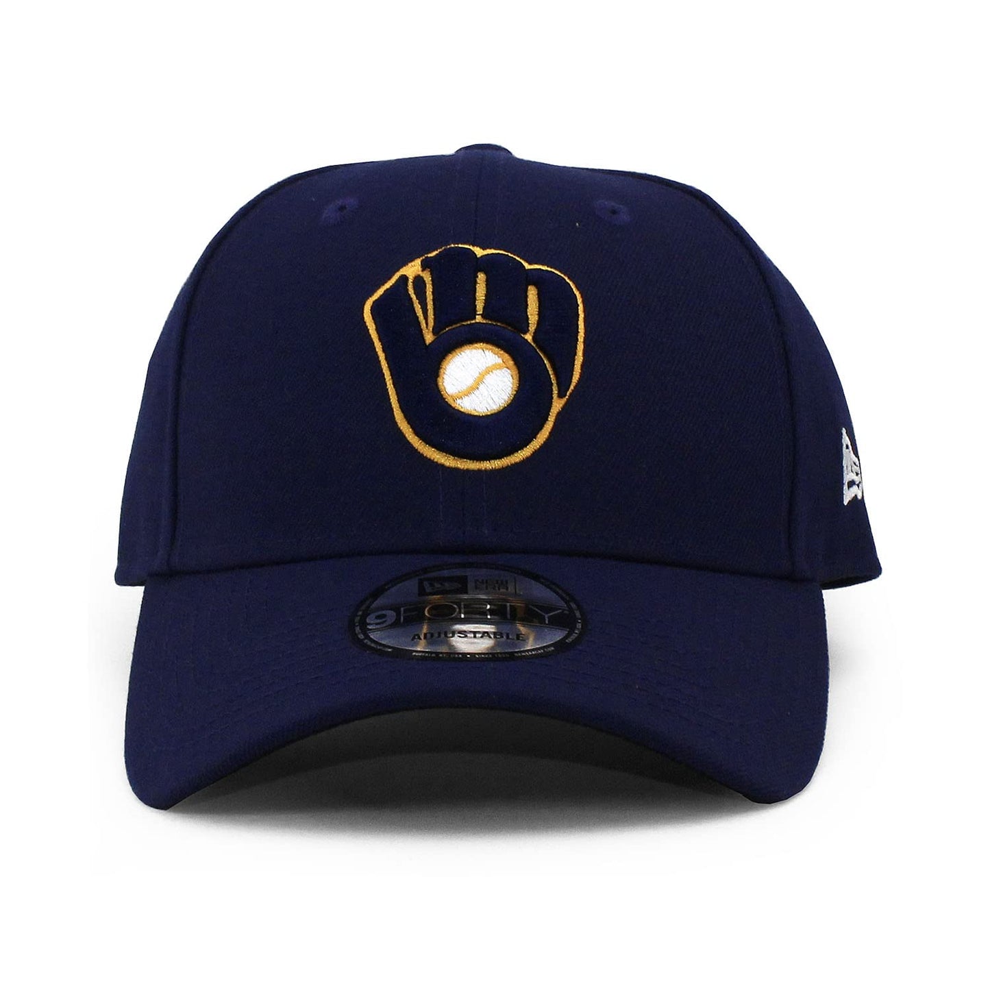 New Era Men's Brewers 9Forty The League Navy Blue Hat 11374166