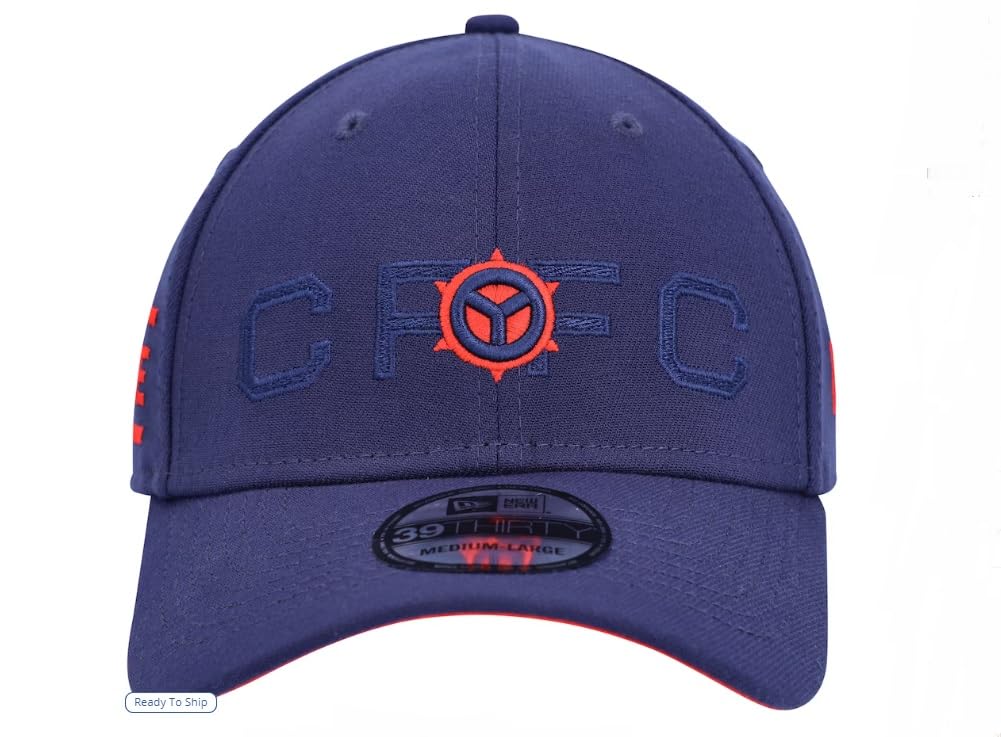 New Era Men's Chicago Fire Navy Kick Off 39THIRTY Flex Hat (US, Alpha, Small, Medium, Navy)