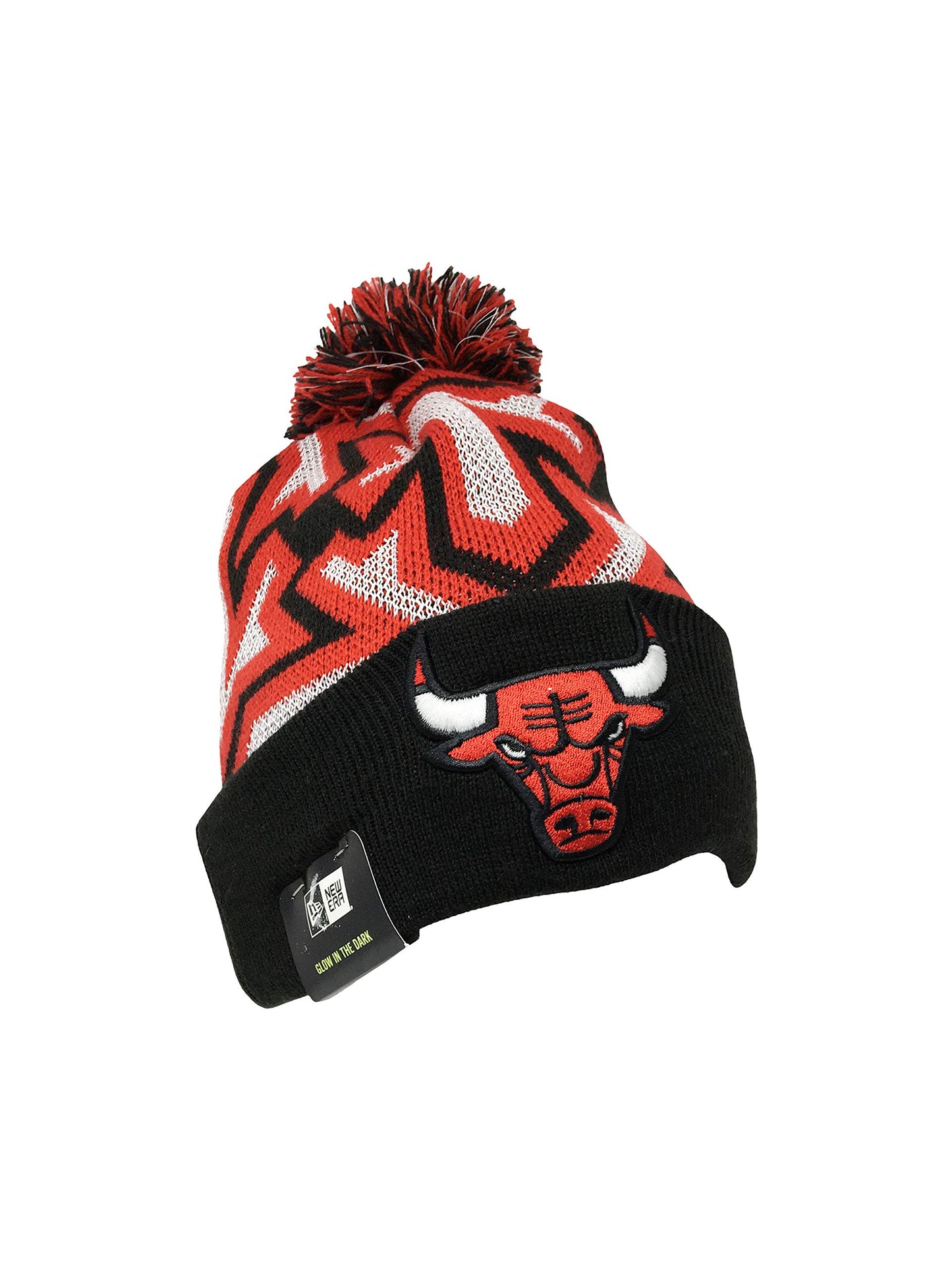 New Era Chicago Bulls Beanie (One Size, Red Glowflake)