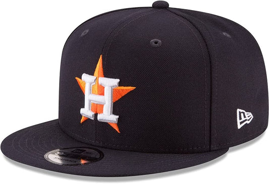 New Era Unisex-Adult MLB 9Fifty Team Color Primary Logo Adjustable Snapback Hat Cap One Size Fits All - Houston Astros Navy