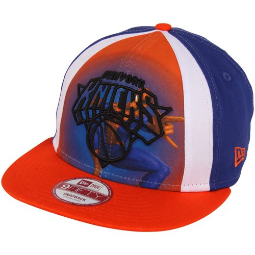New Era New York Knicks Marvel Hero 9Fifty Snapback Hat Royal BlueOrange