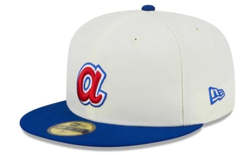 New Era Atlanta Braves 2000 All Star Game Retro Cooperstown 59Fifty 5950 Fitted (US, Numeric, 7 1/8, Off White)