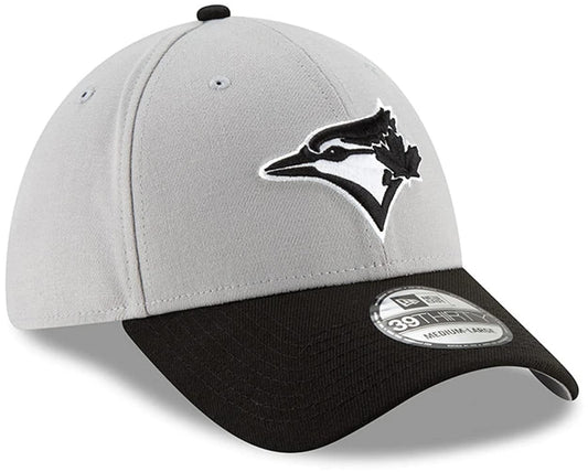 New Era Toronto Blue Jays Team Classic Gray-Black 39Thirty Hat (as1, Alpha, l, x_l, Large-X-Large)