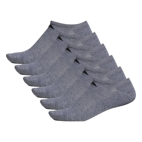 adidas Men's Athletic Cushioned Socks, 6-Pack No Show with Arch Support