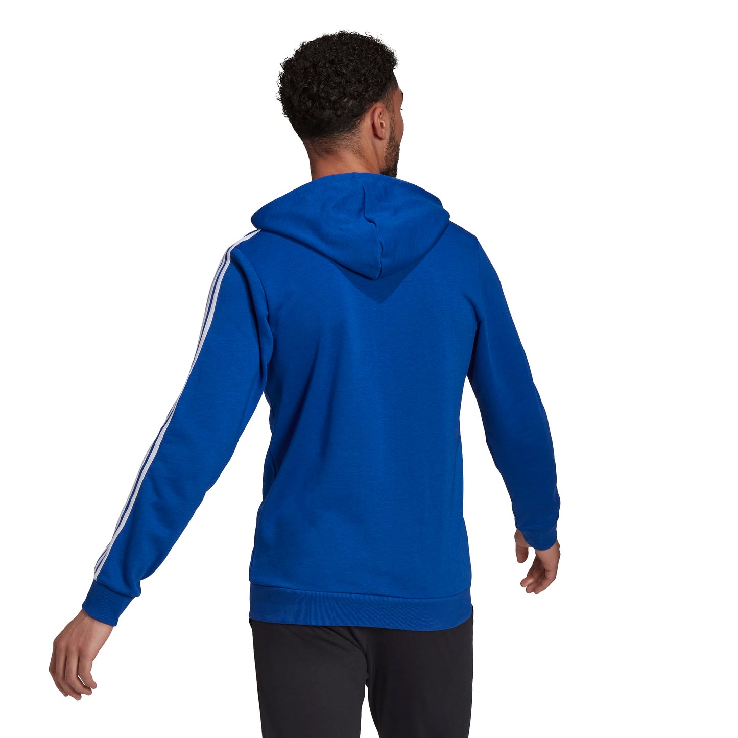 adidas Men's Essentials French Terry 3-Stripes Full-Zip Hoodie