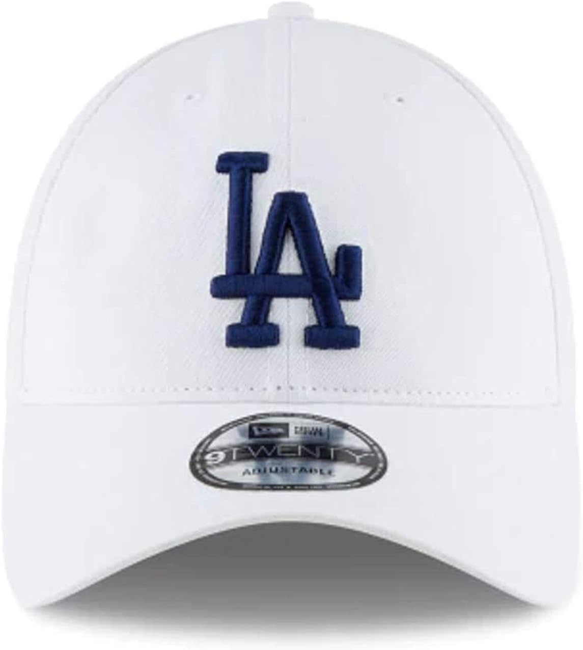 New Era Unisex-Adult MLB Core Classic 9TWENTY White Home Adjustable Hat Cap One Size Fits All - Los Angeles Dodgers White