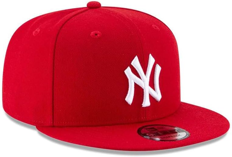 New Era Mens New York Yankees Scarlet Red 9Fifty Adjustable Snapback 950 Cap