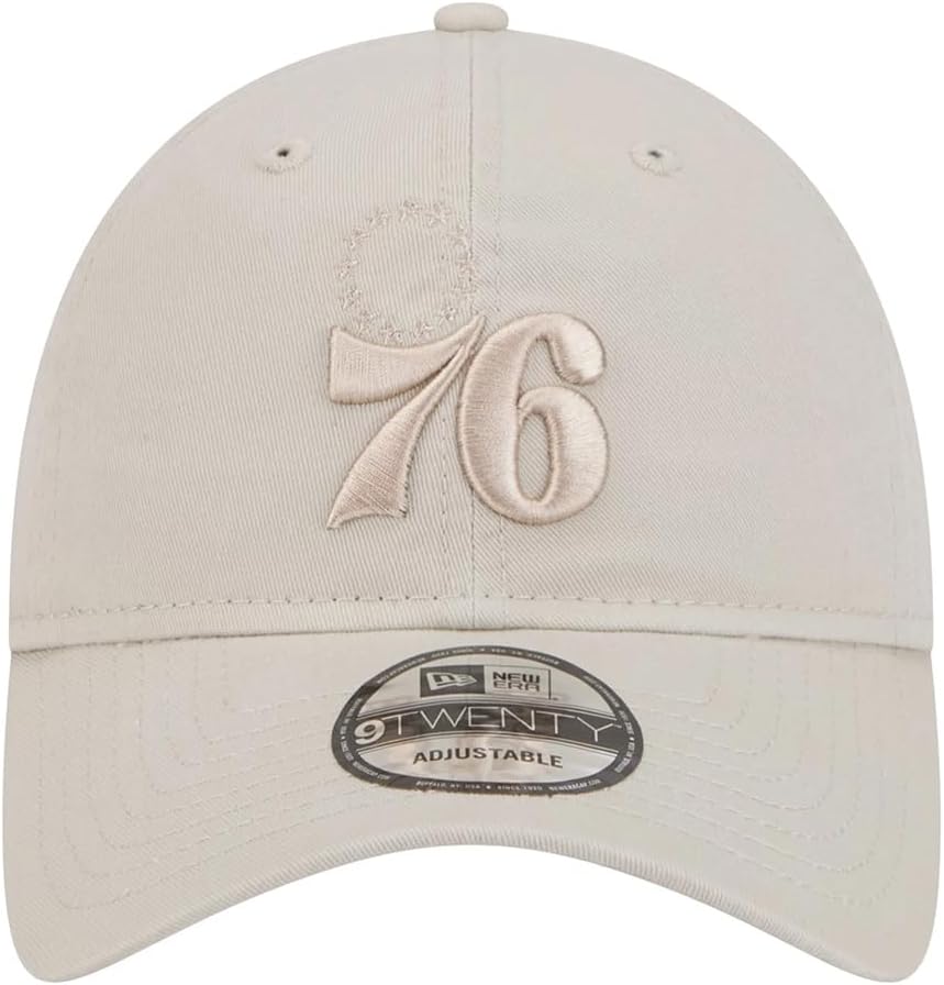 New Era Philadelphia 76ers 9TWENTY Color Pack Core Classic Strapback Cap, Adjustable Hat Beige
