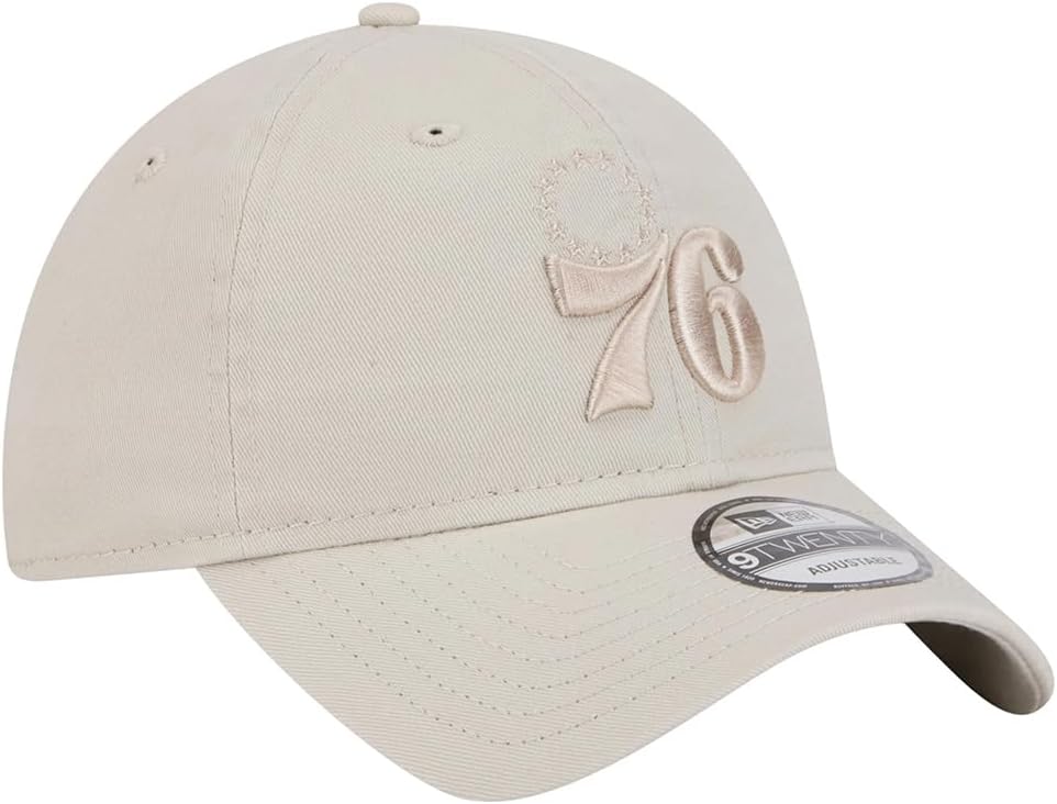 New Era Philadelphia 76ers 9TWENTY Color Pack Core Classic Strapback Cap, Adjustable Hat Beige