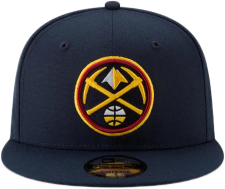 New Era Men's 70556855 9Fifty Denver Nuggets OTC Snapback Adjustable Hat Cap - Navy
