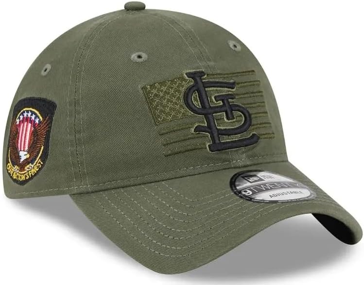 New Era Men's Green St. Louis Cardinals 2023 Armed Forces Day 9TWENTY Adjustable Hat