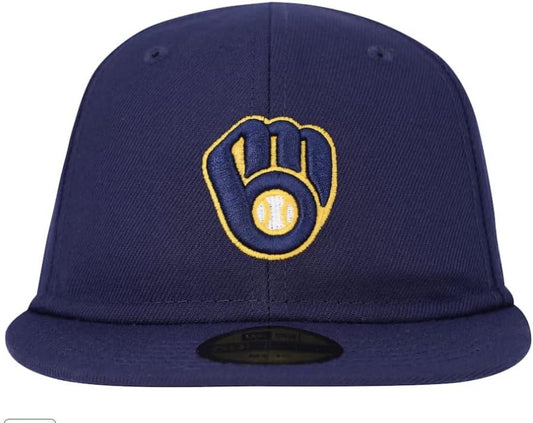 New Era Infant Milwaukee Brewers Game My 1st 59Fifty Fitted Hat Cap, Size 6 - Navy