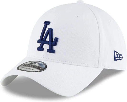 New Era Unisex-Adult MLB Core Classic 9TWENTY White Home Adjustable Hat Cap One Size Fits All - Los Angeles Dodgers White