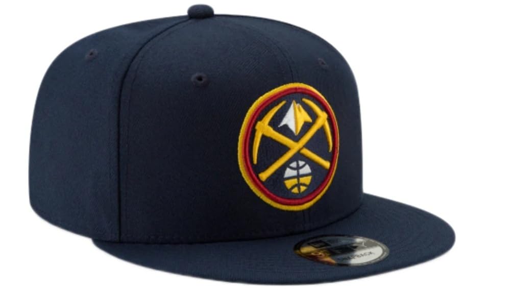 New Era Men's 70556855 9Fifty Denver Nuggets OTC Snapback Adjustable Hat Cap - Navy