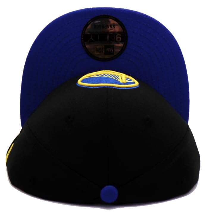 New Era unisex-adult Golden State Warriors Team Color Basic 9FIFTY Snapback Black Blue Adjustable Hat