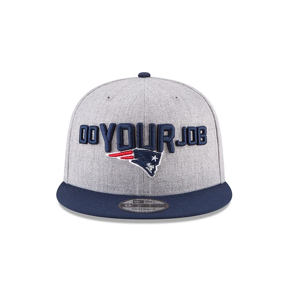 New Era Exclusive Selecition Men's Patriots Adjustable Cap Hat One Size Fit Most Snapback 9Fifty (Heather Gray), Black