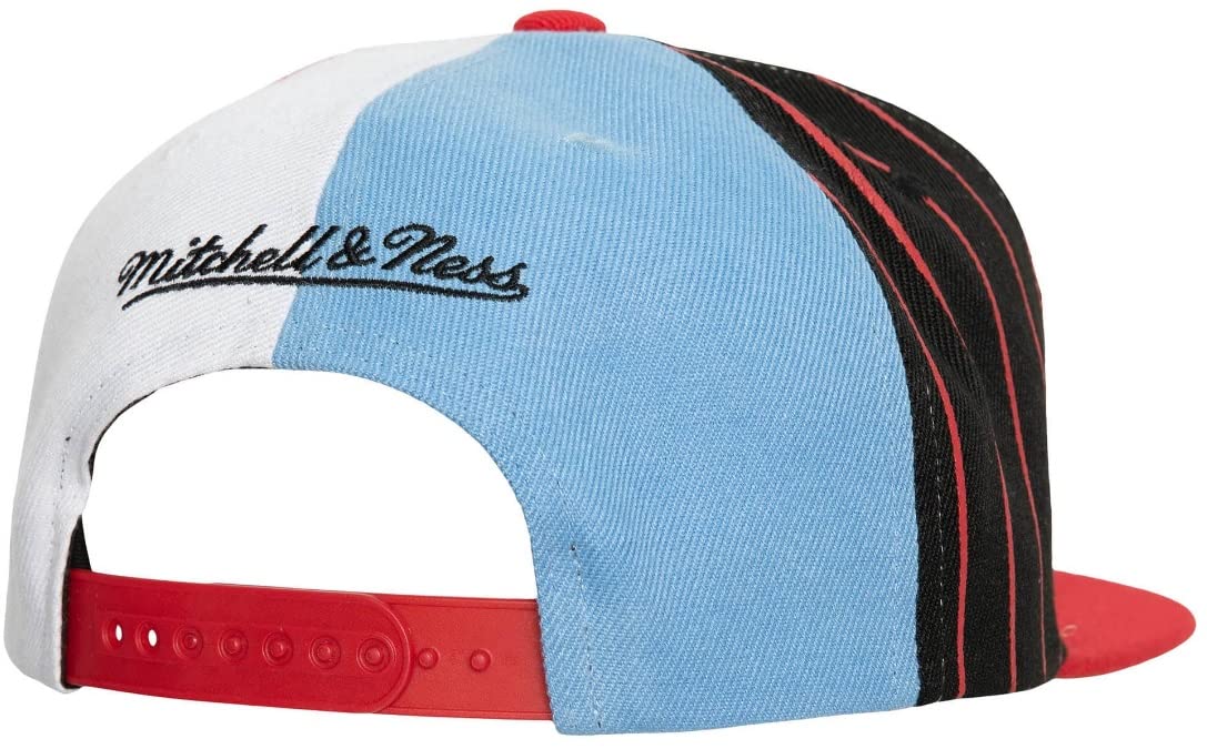 Mitchell & Ness Chicago Bulls What The Pinstripe Adjustable Snapback Hat Cap Multi Color