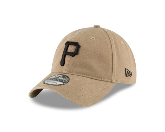New Era Unisex-Adult MLB Core Classic 9TWENTY Adjustable Hat Cap One Size Fits All - Pittsburgh Pirates Khaki