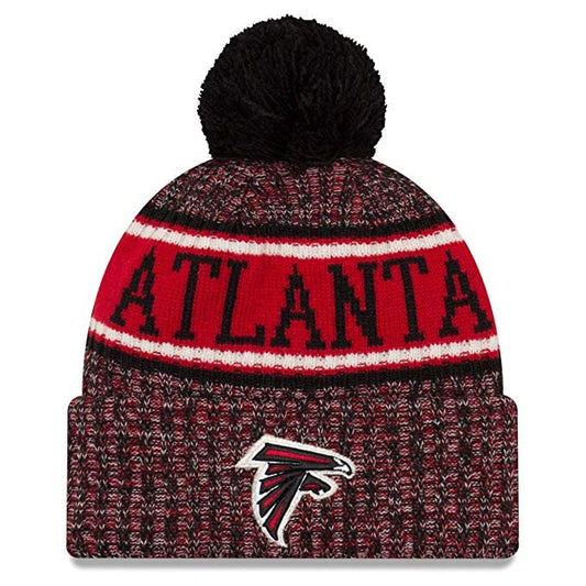 New Era Authentic Falcons Cold Weather Beanie Cap Hat One Size Fit Most Salute to Service Classic Throwback Atlanta (Sideline 18) Black