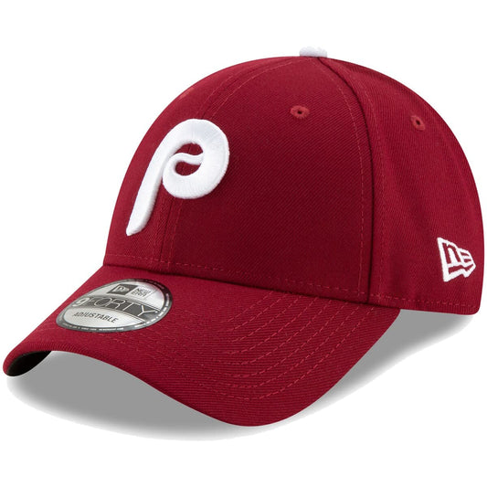 New Era MLB The League 9FORTY Adjustable Hat Cap One Size Fits All (Philadelphia Phillies Cooperstown Maroon)