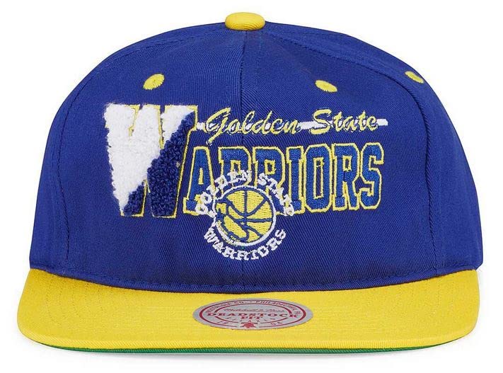 Mitchell & Ness Golden State Warriors Varsity Letter Low Crown Snapback Adjustable Hat Cap - Team Colors