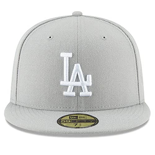 New Era Men's Fitted hat Los Angeles Dodgers Gray/White Cap 11591145 (7