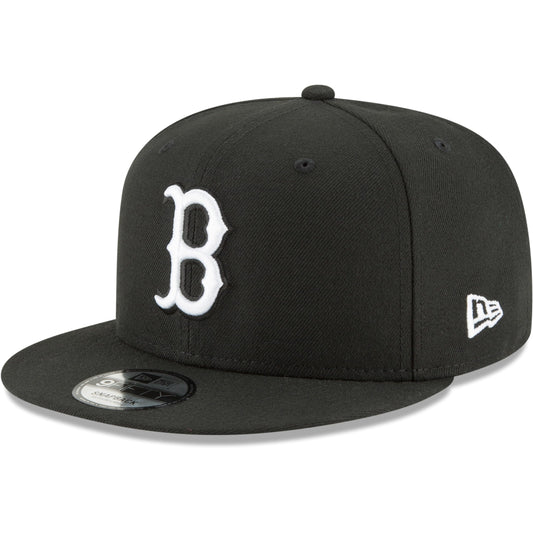New Era Unisex-Adult MLB 9Fifty Black White Primary Logo Adjustable Snapback Hat Cap One Size Fits All