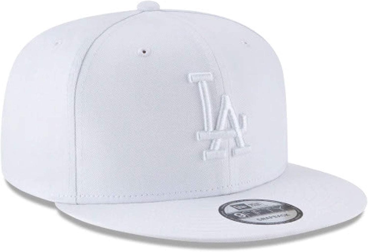 New Era x MLB Men's Los Angeles Dodgers Basic 9Fifty Snapback Hat White Adjustable