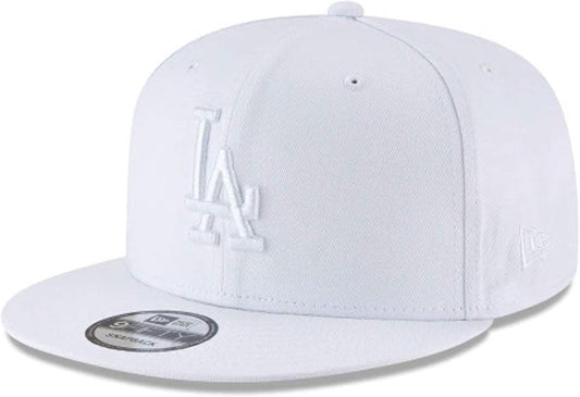 New Era x MLB Men's Los Angeles Dodgers Basic 9Fifty Snapback Hat White Adjustable