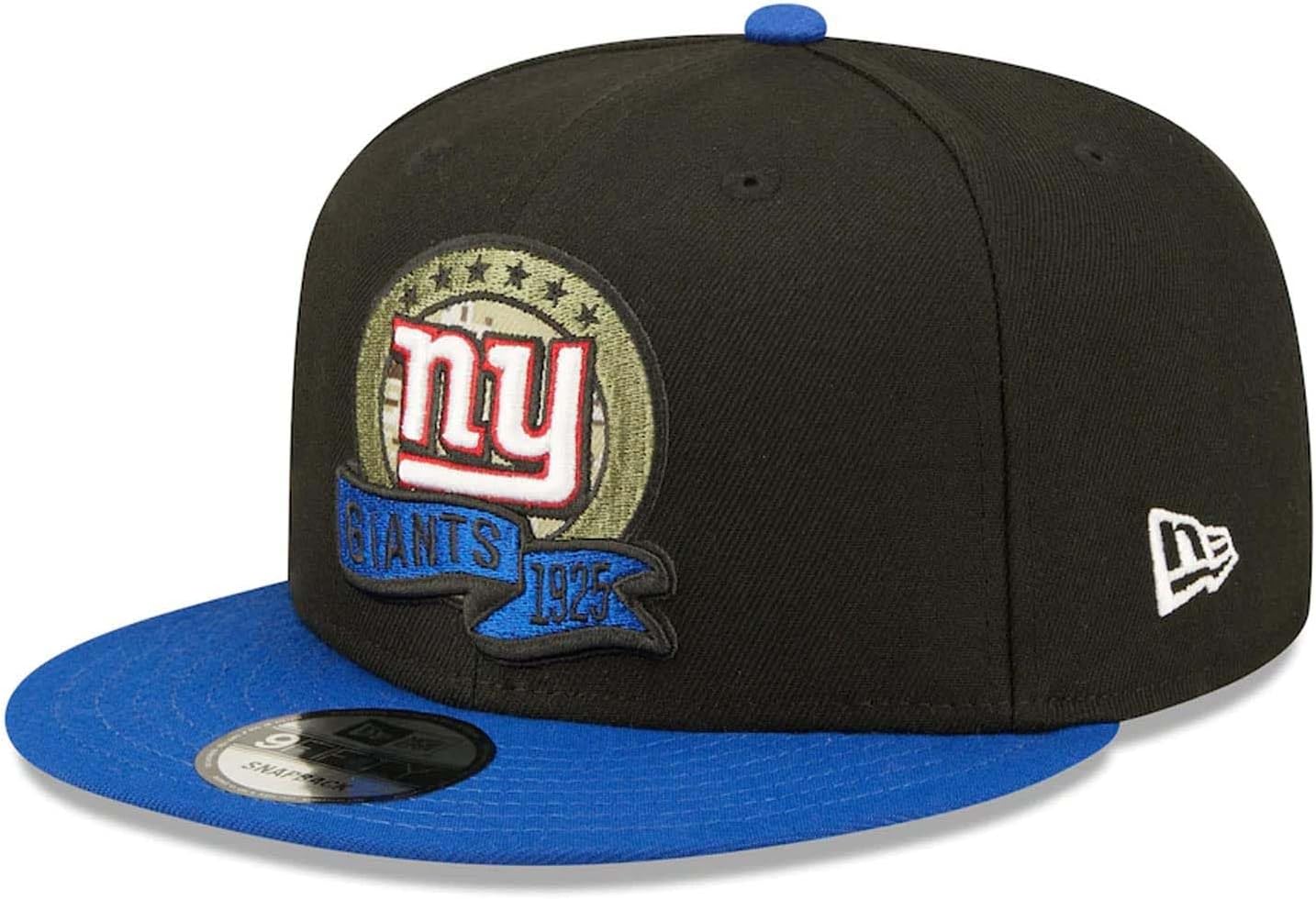 New Era Authentic Exclusive Giants 9Fifty Snapback/9Twenty/MVP/9Forty Adjustable Hat - OSFM (Salute to Service 22) Black
