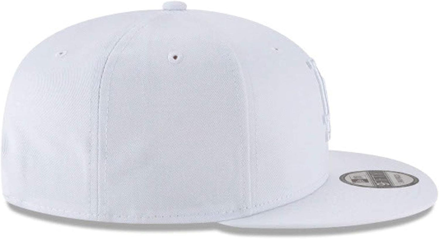 New Era x MLB Men's Los Angeles Dodgers Basic 9Fifty Snapback Hat White Adjustable