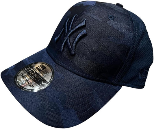 New Era Rare MLB New York Yankees Tonal Camo Blue 39THIRTY Stretch Fitted Hat Size S/M Small to Medium
