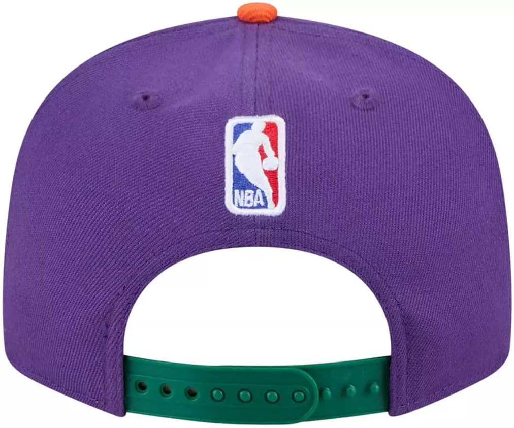New Era Men's City Edition Adjustable 9FIFTY Snapback Cap - NBA Flat Bill Structured Baseball Hat