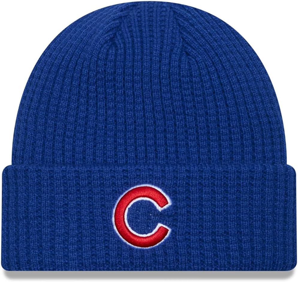 New Era Chicago Cubs Blue Prime Cuff Knit Beanie Hat