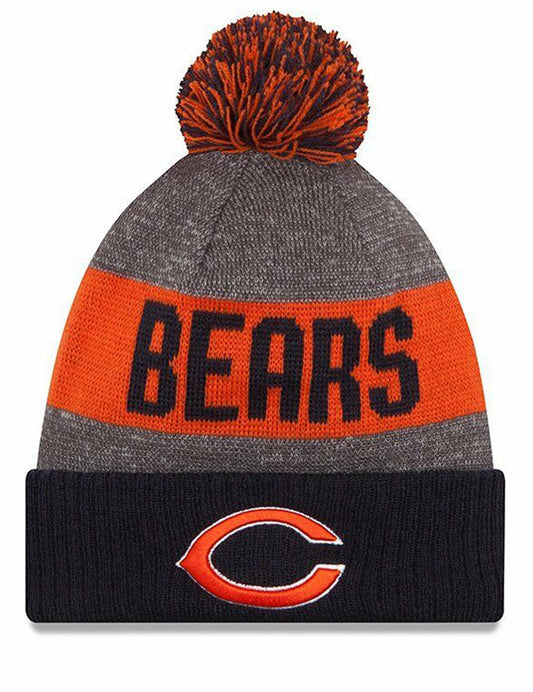 New Era Authentic Bears ChiTown Cold Weather Cuffed Knit Beanie Skully Cap Hat One Size Fit Most (Youth/Jr./Kids Sideline 16)