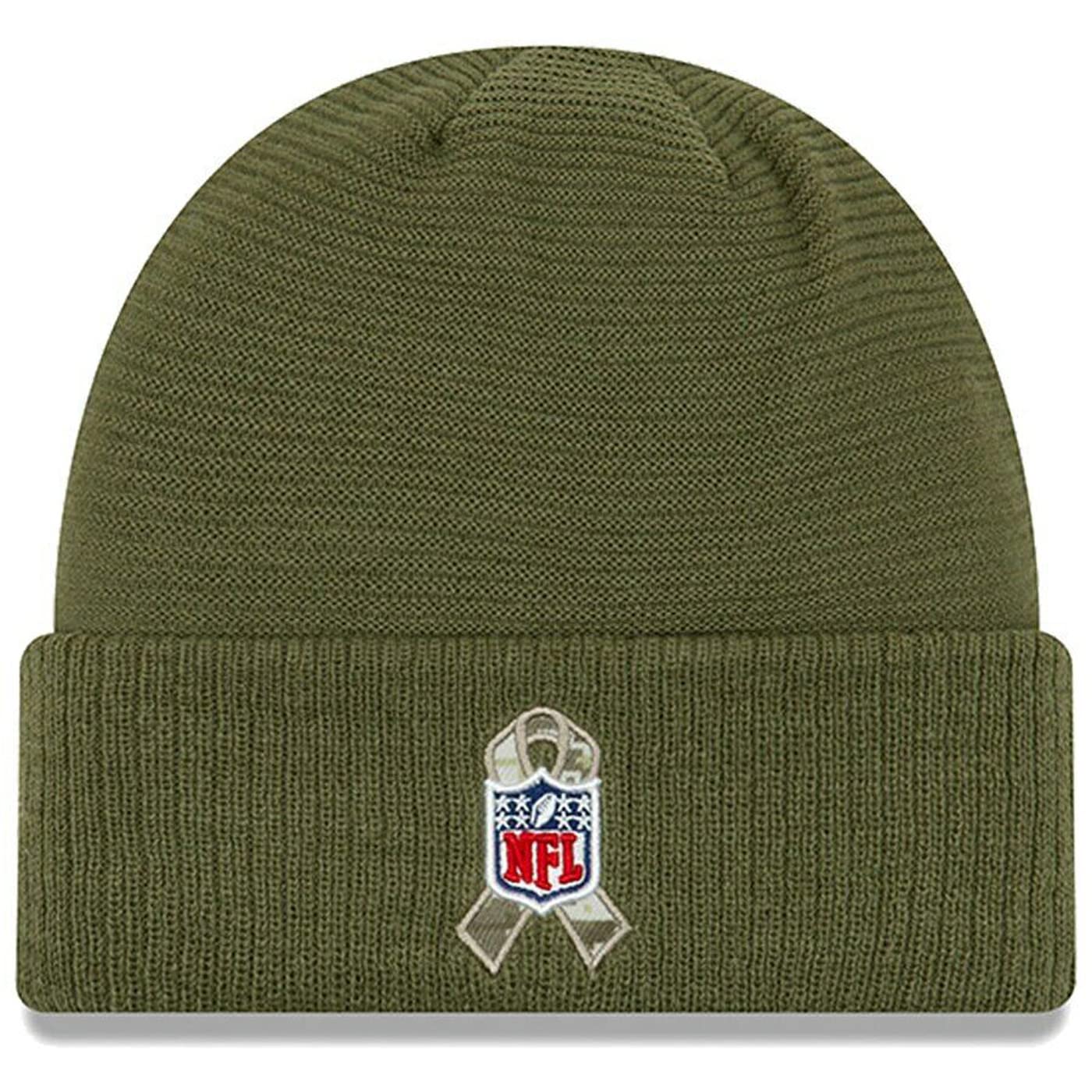 New Era Authentic Falcons Cold Weather Beanie Cap Hat One Size Fit Most Salute to Service Classic Throwback Atlanta (Salute to Service 19) Black