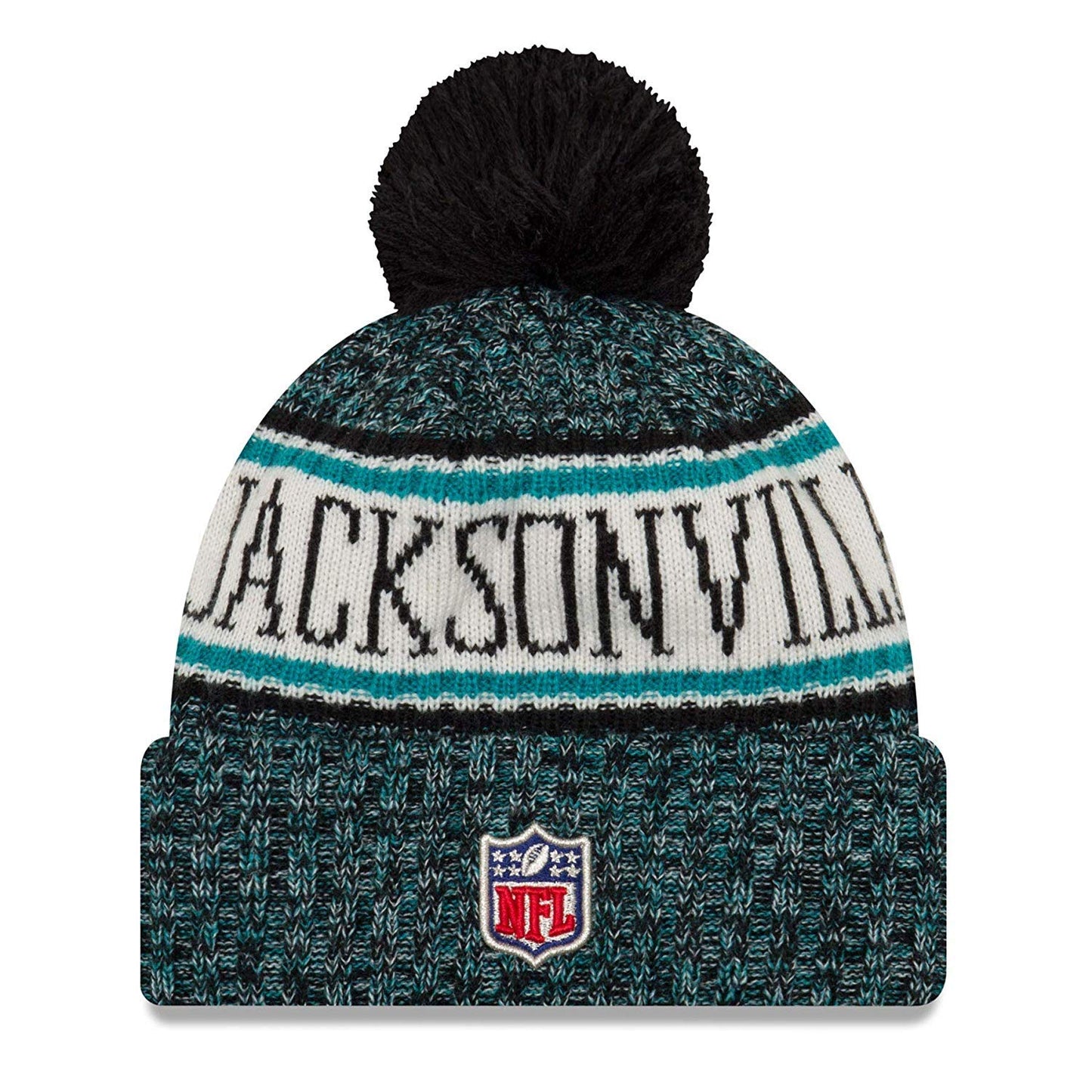 New Era Authentic Collection Jaguars Cold Weather Cuffed Knit Beanie Cap Hat One Size Fit Most (Onfield 18) Black
