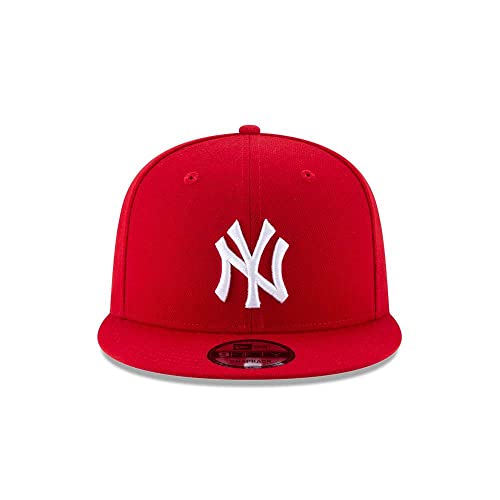 New Era Mens New York Yankees Scarlet Red 9Fifty Adjustable Snapback 950 Cap