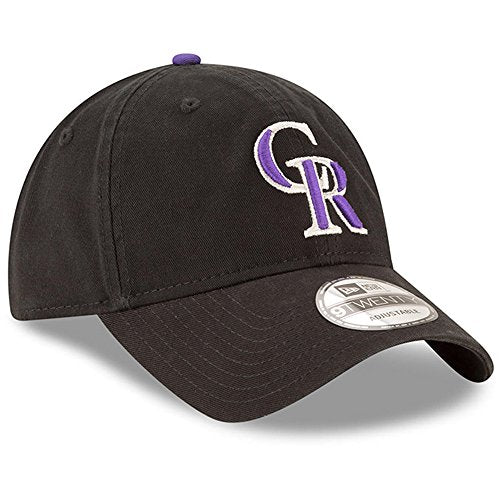 Colorado Rockies New Era Game Replica Core Classic 9TWENTY Adjustable Hat Black